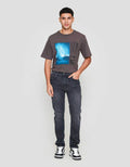 Nevada Spray Washed Tapered Fit Celana Denim pria