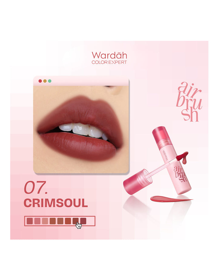 Wardah Airbrush Lip Tint 07 CRIMSOUL 3 g