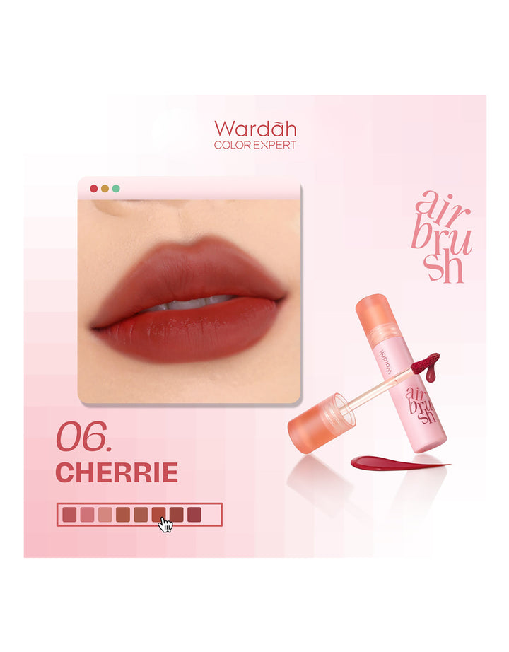 Wardah Airbrush Lip Tint 06 CHERRIE 3 g