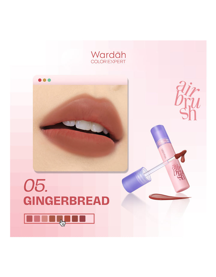 Wardah Airbrush Lip Tint 05 GINGERBREAD 3 g