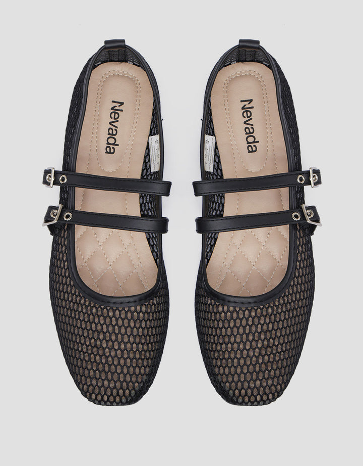 MXM NEVADA TWO BUCKLE SEPATU BALLERINA WANITA