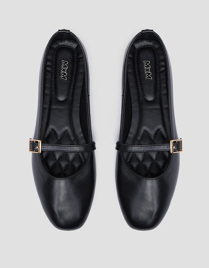 MxM Nevada Buckle Sepatu Ballerina Wanita