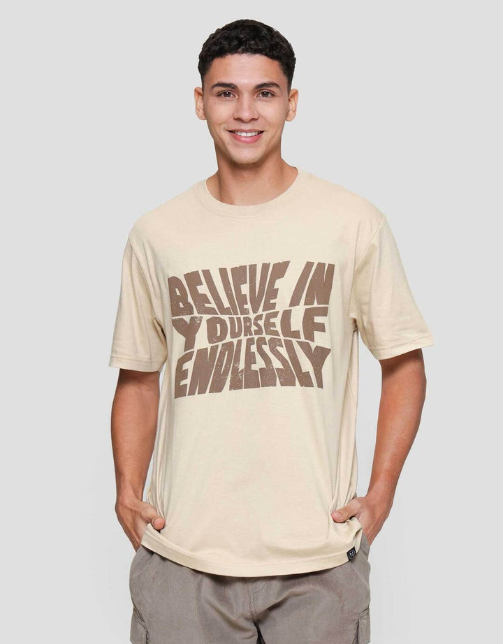 Nevada Backprint Wording Style Believe Kaos Pria