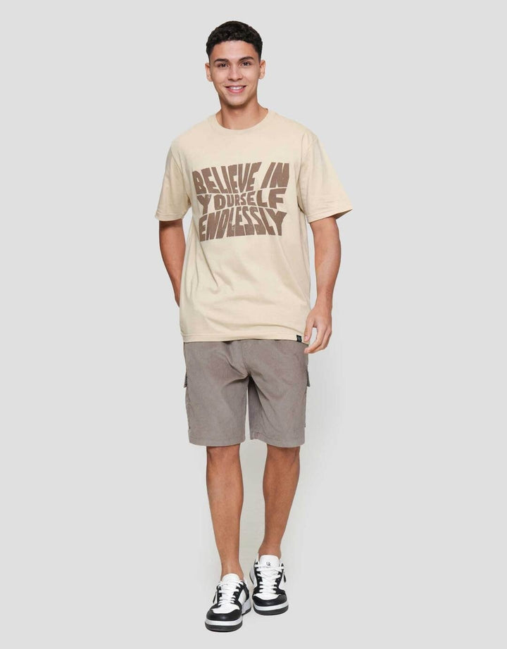 Nevada Backprint Wording Style Believe Kaos Pria