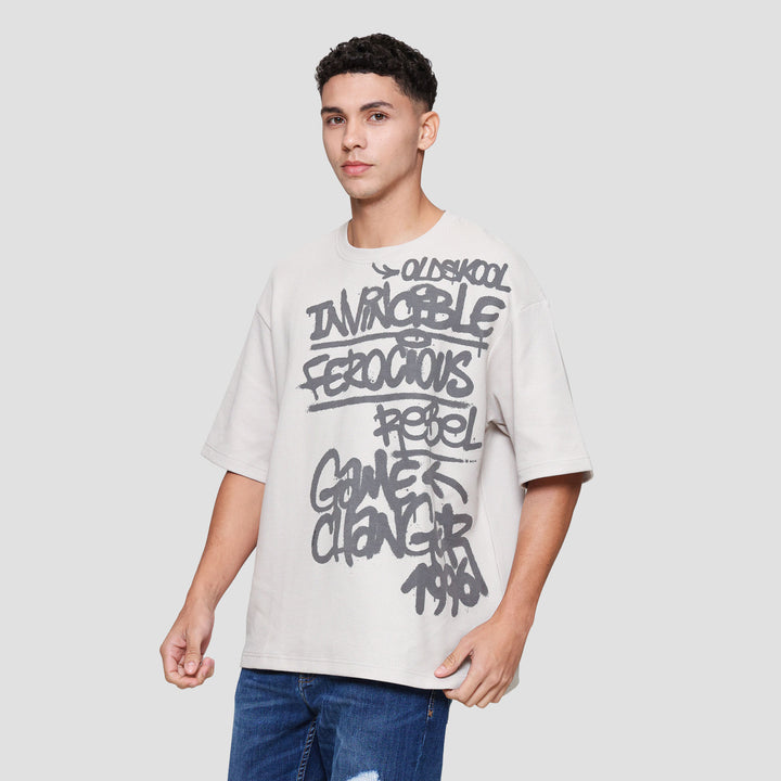 Nevada Theme Graffiti - Style Kaos Oversize Pria