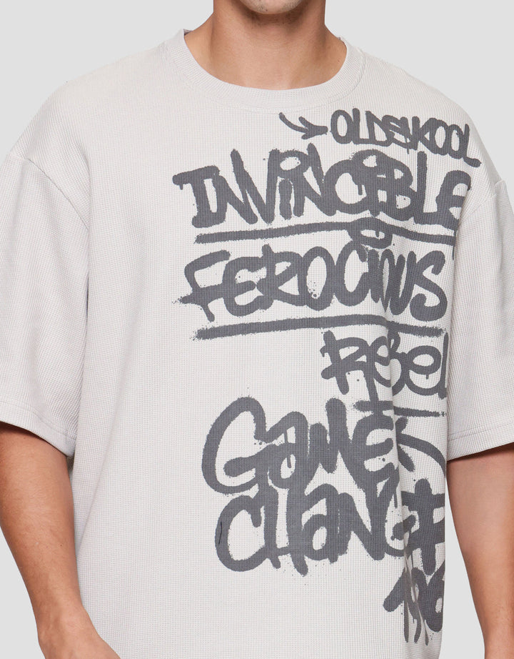 Nevada Theme Graffiti - Style Kaos Oversize Pria