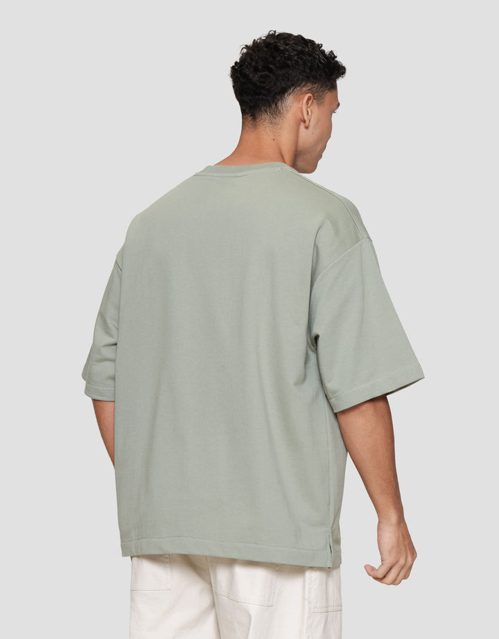 Nevada Woven Label Kaos Oversize Pria