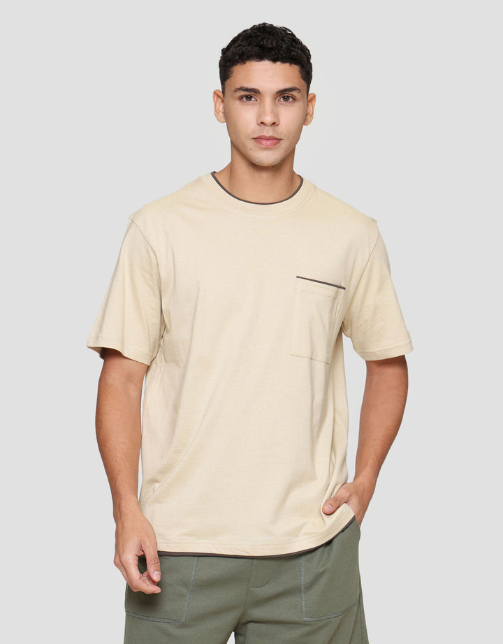 Nevada Round Neck 2 Layer With Pocket Kaos Pria