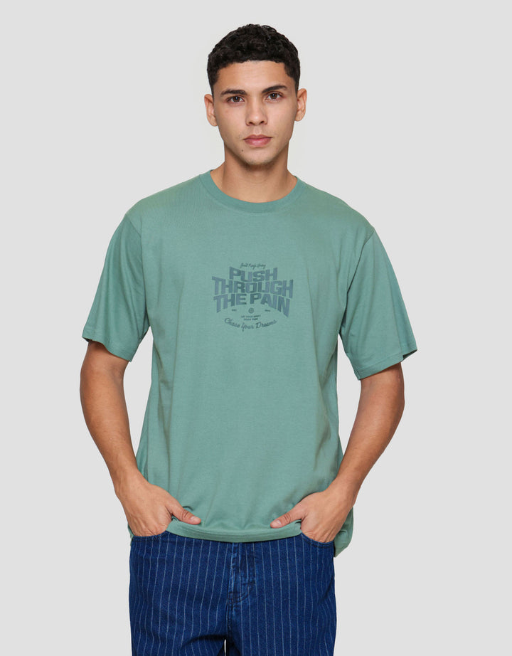 Nevada Print Hd - Push Through The Pain Kaos Pria