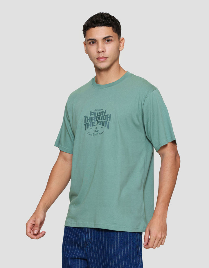 Nevada Print Hd - Push Through The Pain Kaos Pria