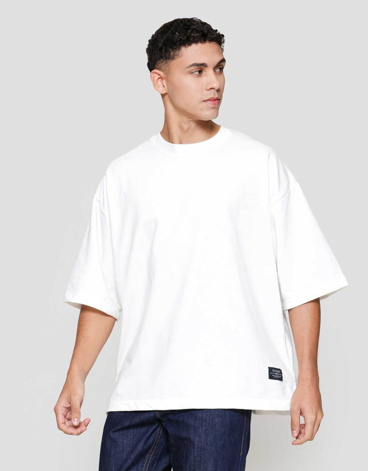 Nevada Basic Baby Terry With Woven Label Kaos Oversize Pria