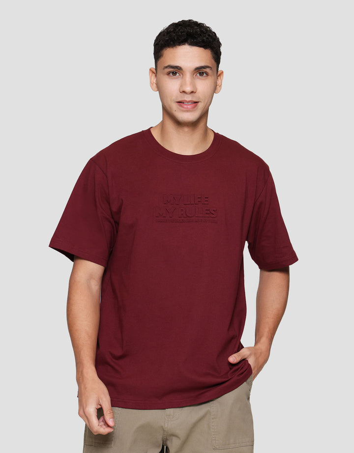 Nevada Print Emboss - My Life My Rules Kaos Pria