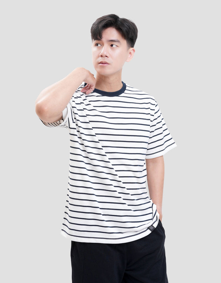 Nevada 2 Colors Stripe Kaos Lengan Pendek Pria