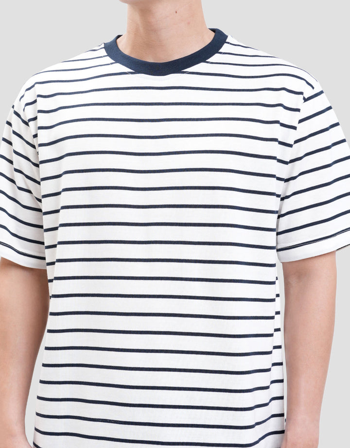 Nevada 2 Colors Stripe Kaos Lengan Pendek Pria