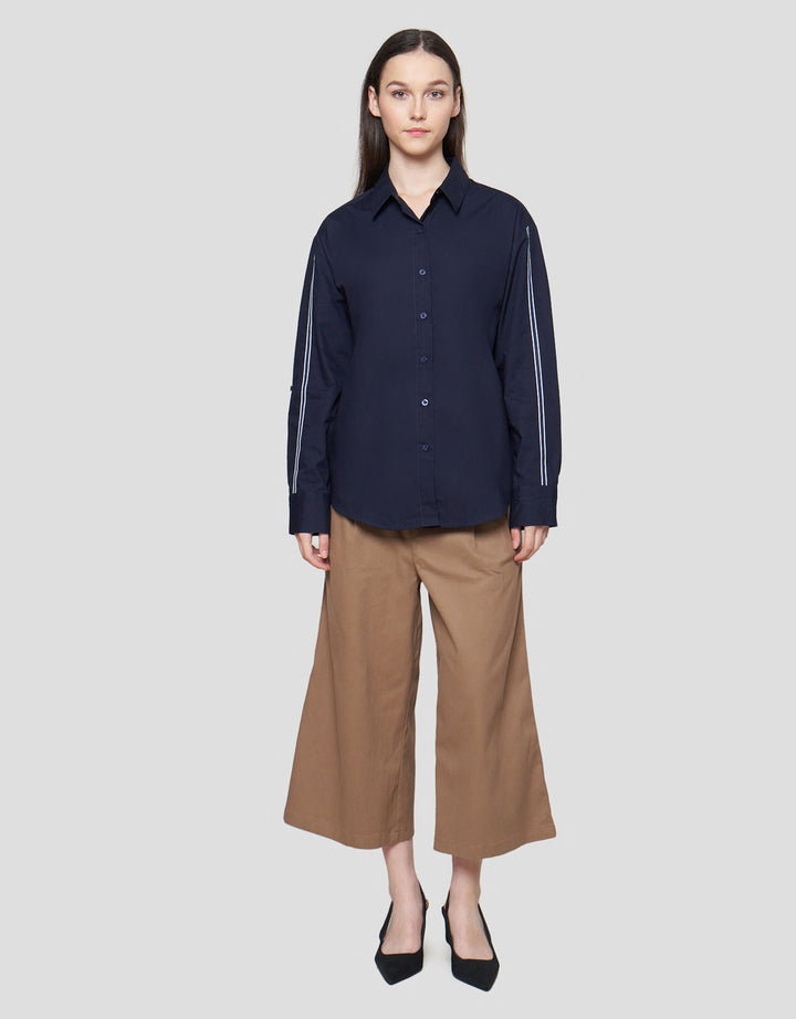 Connexion With Stripe Kemeja Wanita