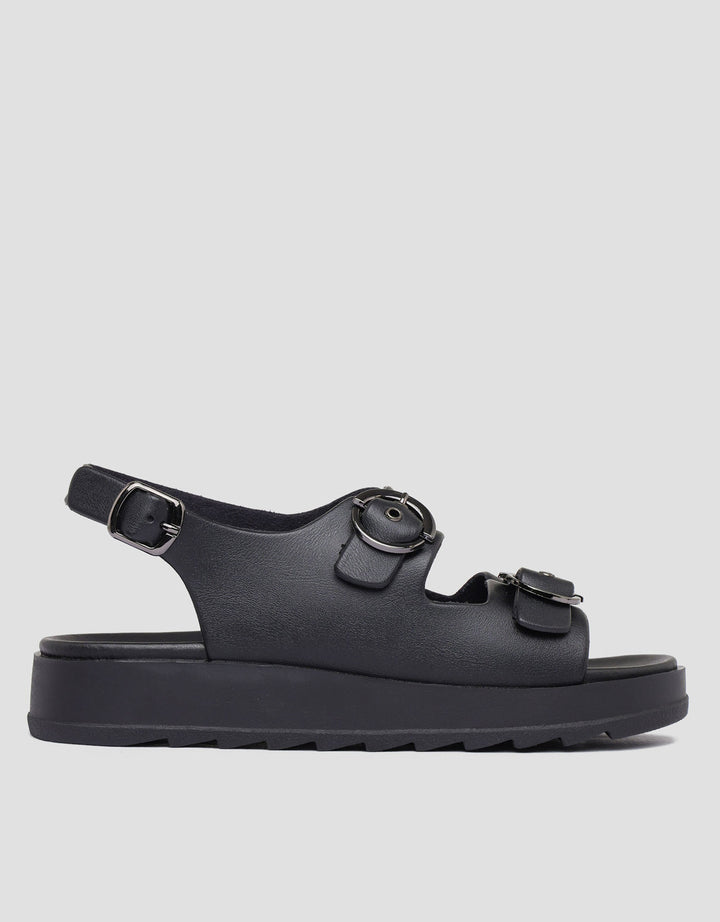 Nevada Round Buckle Sandal Slingback Wanita