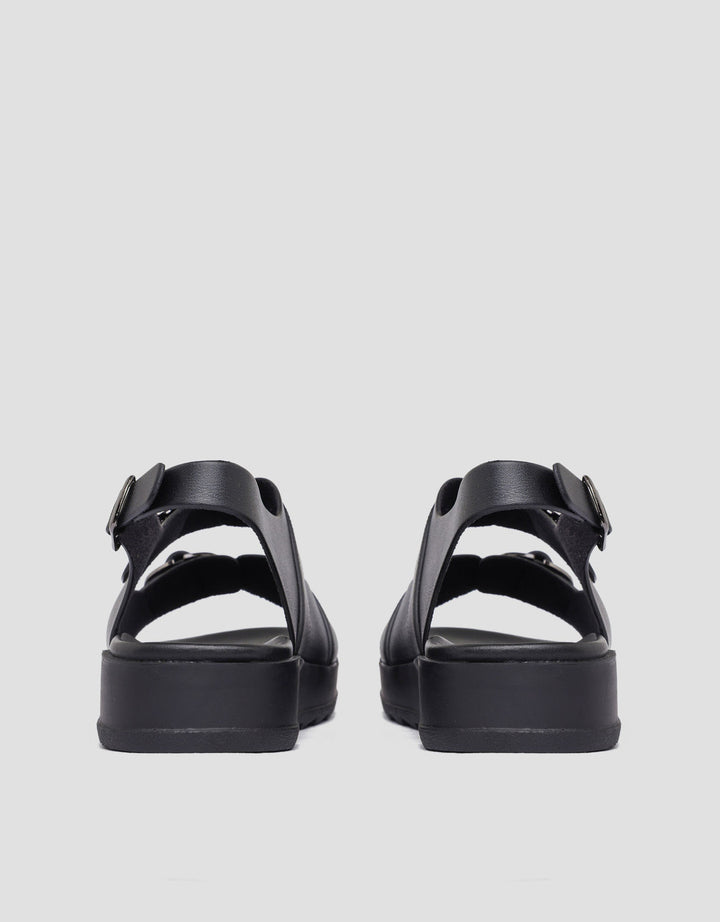 Nevada Round Buckle Sandal Slingback Wanita