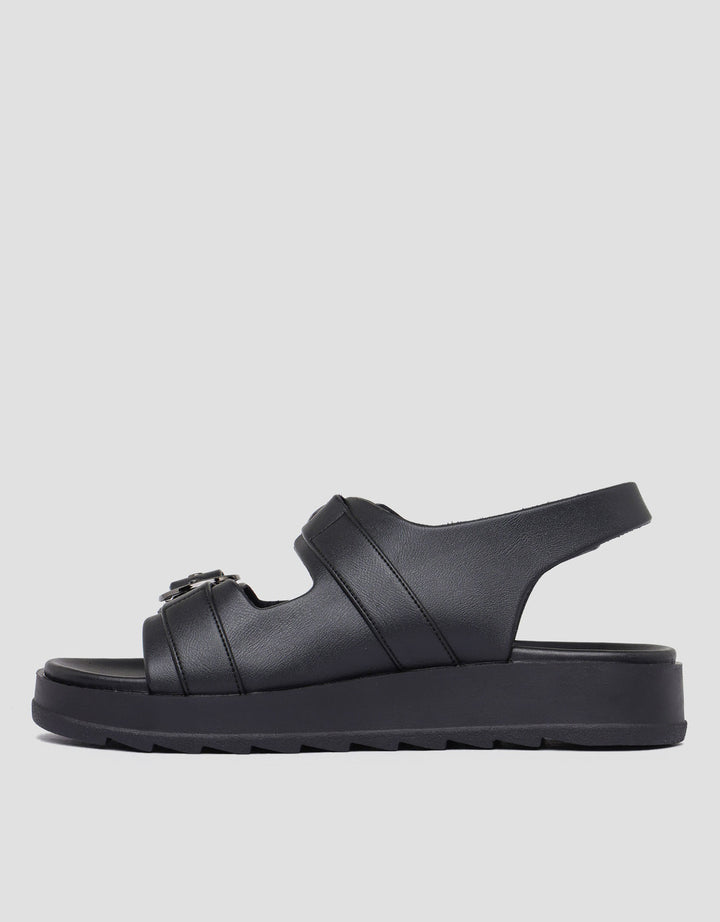 Nevada Round Buckle Sandal Slingback Wanita