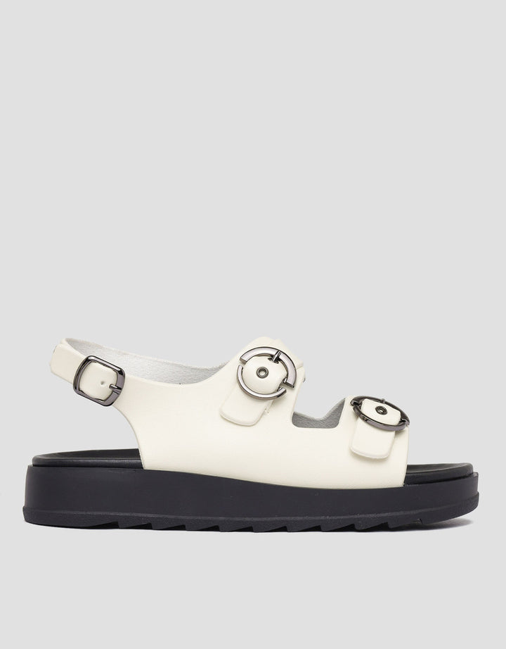 Nevada Round Buckle Sandal Slingback Wanita