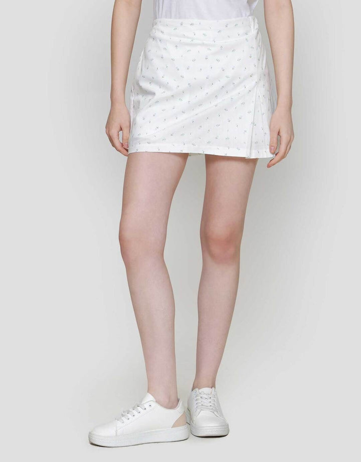 Nevada Woven Flower Print Celana Rok Wanita