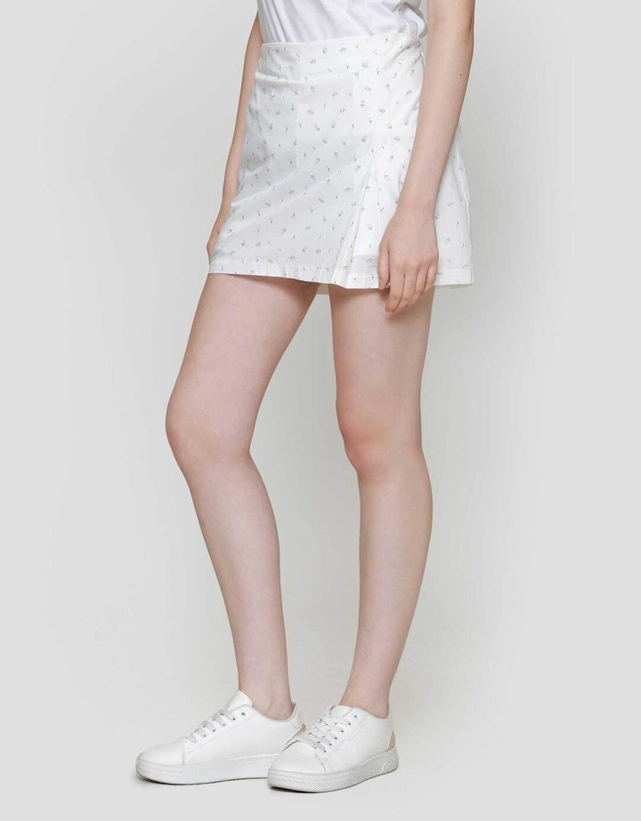 Nevada Woven Flower Print Celana Rok Wanita