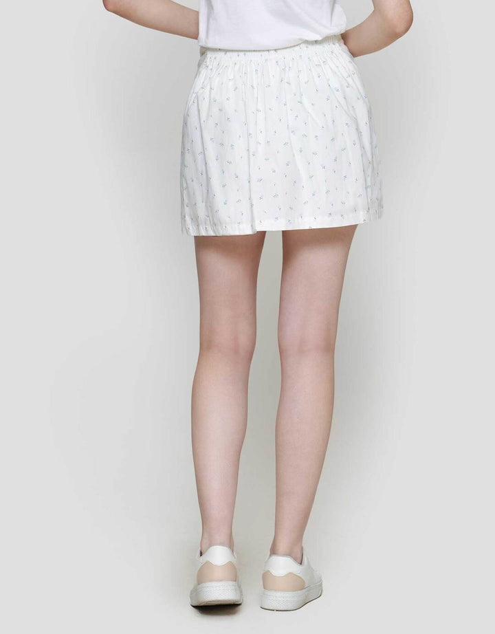 Nevada Woven Flower Print Celana Rok Wanita