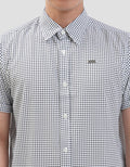 MxM Smoke Pattern Full Print Check Kemeja Pria