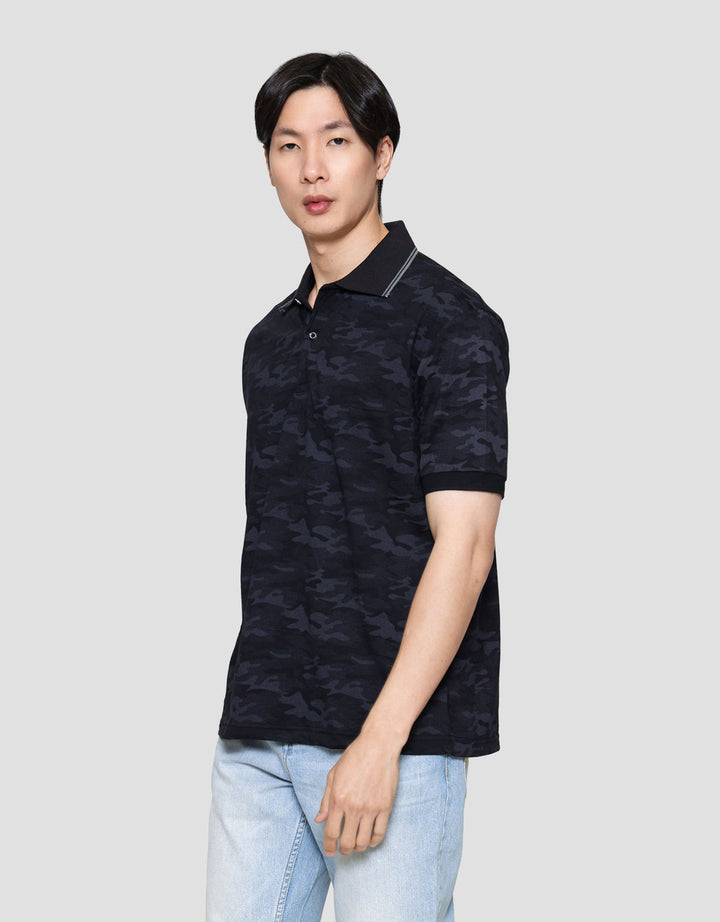 MxM Cole Print Motif Camo Kaos Polo Pria
