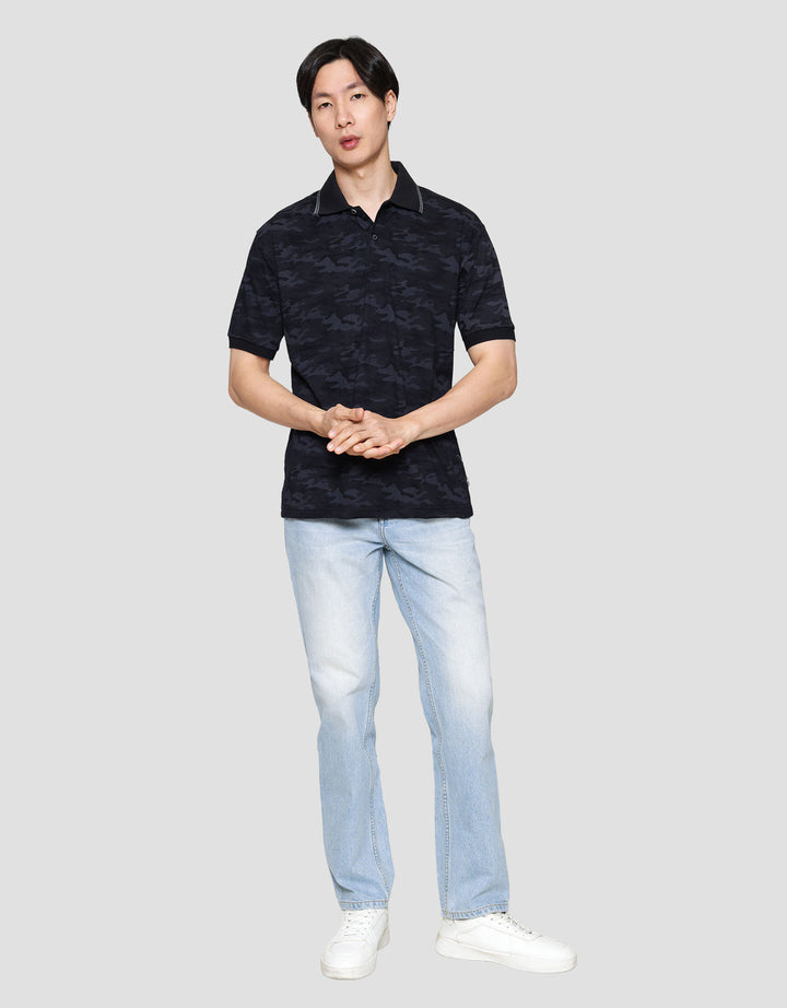MxM Cole Print Motif Camo Kaos Polo Pria