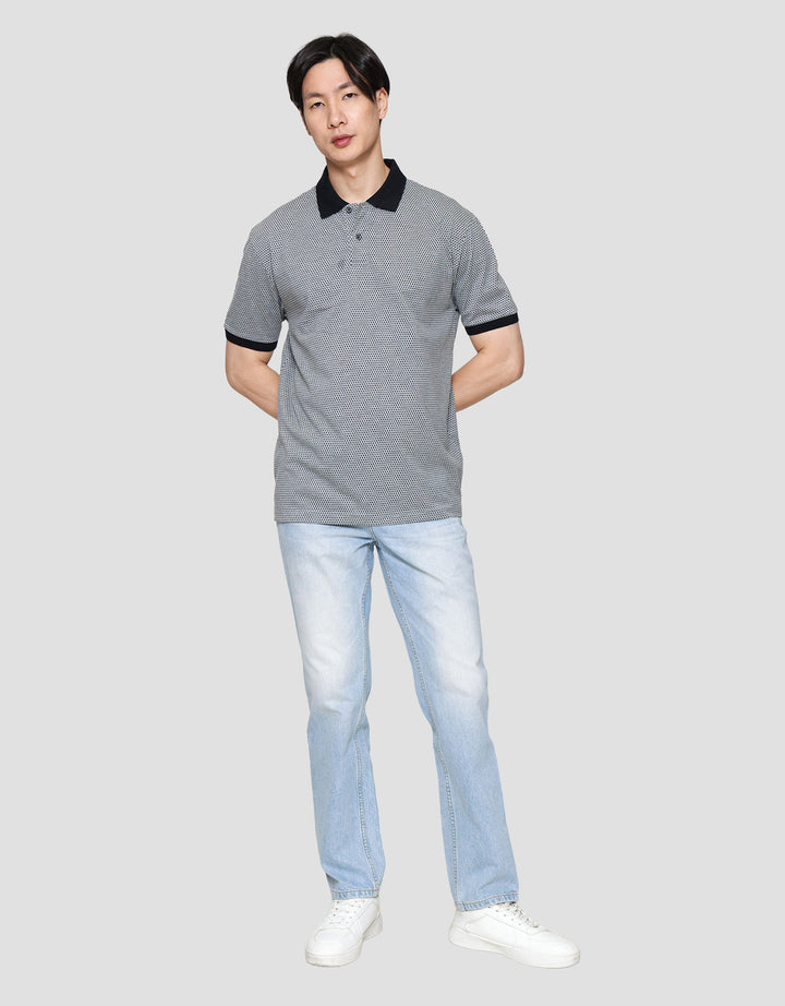 MxM Cole Print Motif Segitiga Kaos Polo Pria