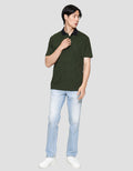 MxM Cole Print Motif Garis Kaos Polo Pria