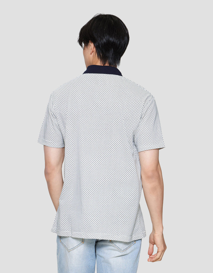 MxM Cole Print Motif Kotak Kaos Polo Pria