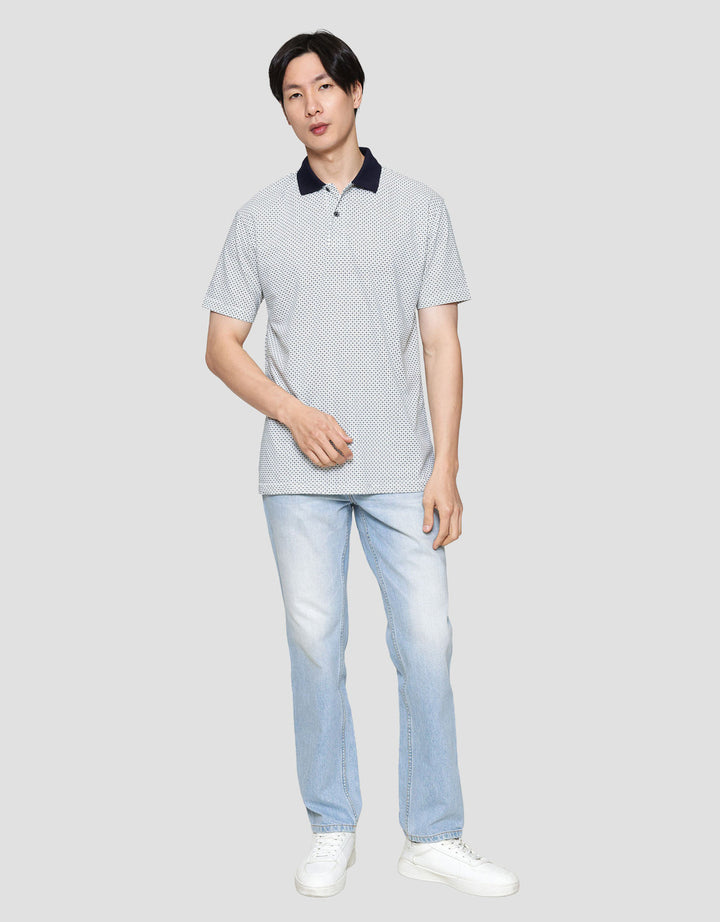 MxM Cole Print Motif Kotak Kaos Polo Pria