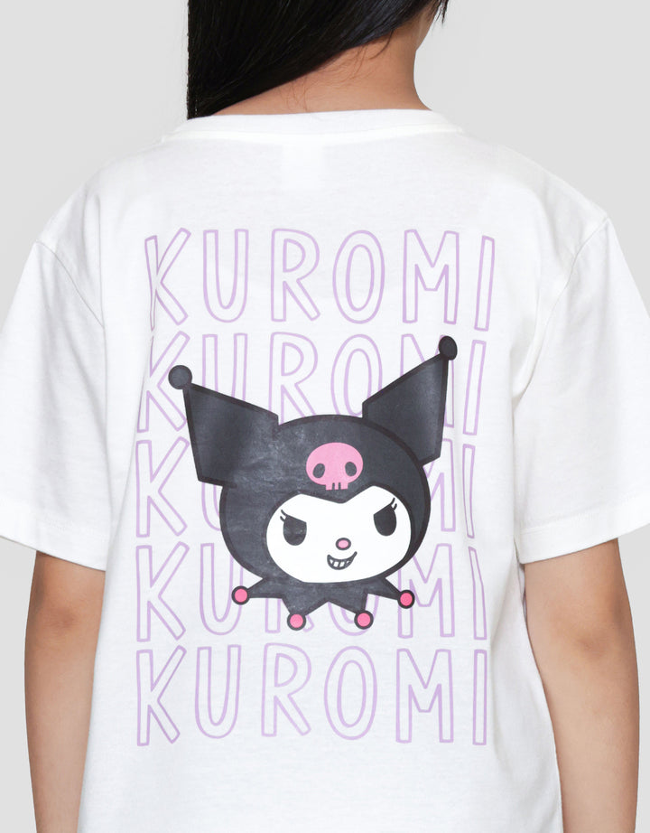 Character Kuromi 2 Print Kaos Anak Perempuan
