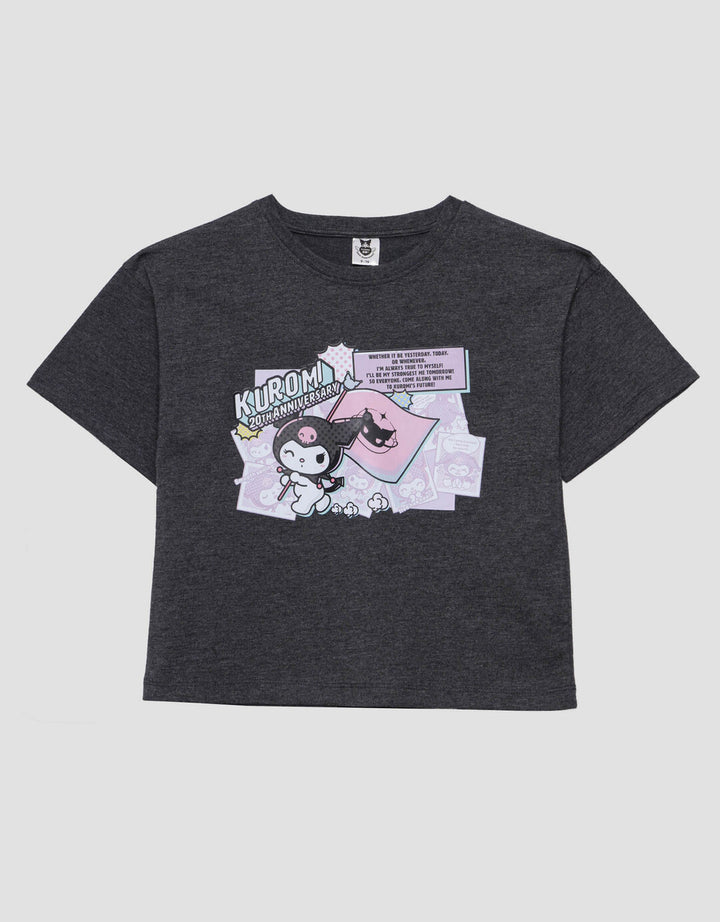 Character Kuromi 20th Anniversary Kaos Anak Perempuan