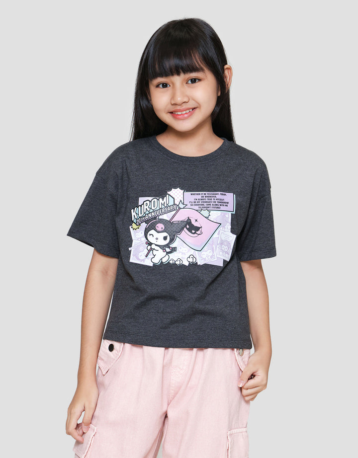 Character Kuromi 20th Anniversary Kaos Anak Perempuan