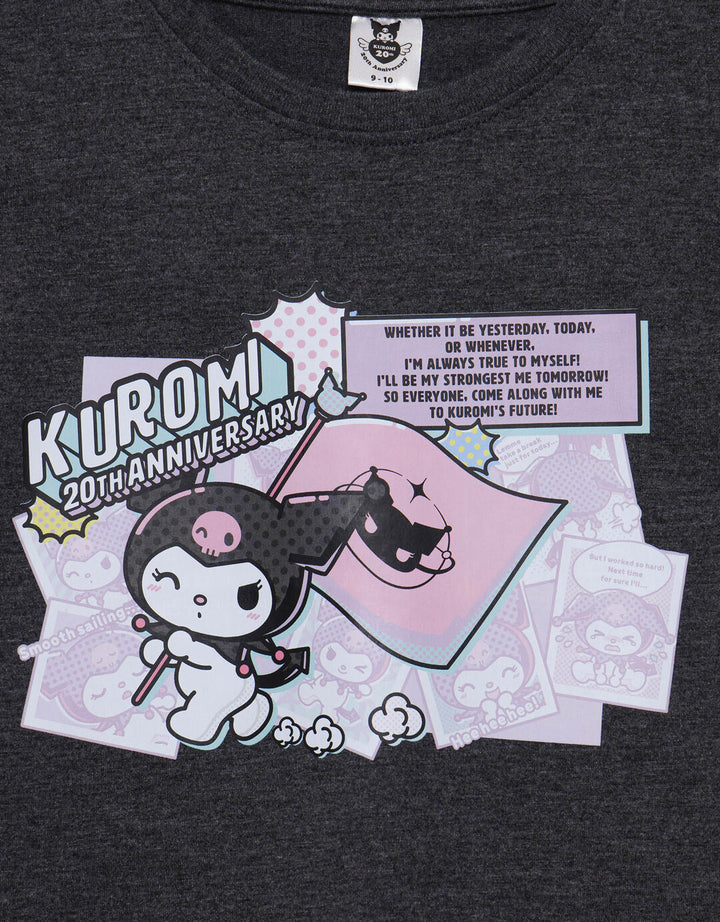 Character Kuromi 20th Anniversary Kaos Anak Perempuan