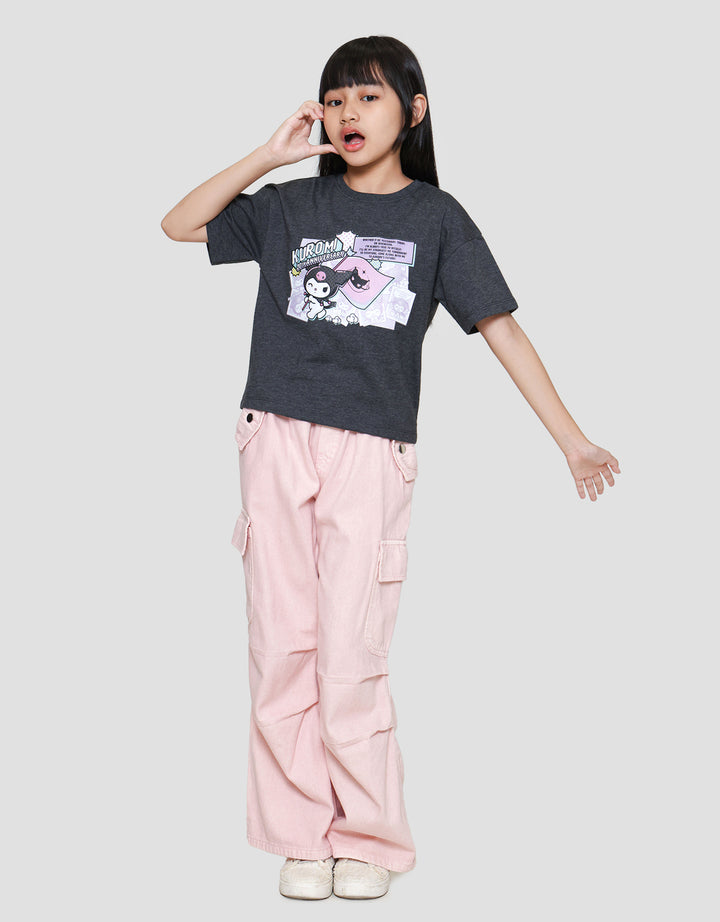 Character Kuromi 20th Anniversary Kaos Anak Perempuan