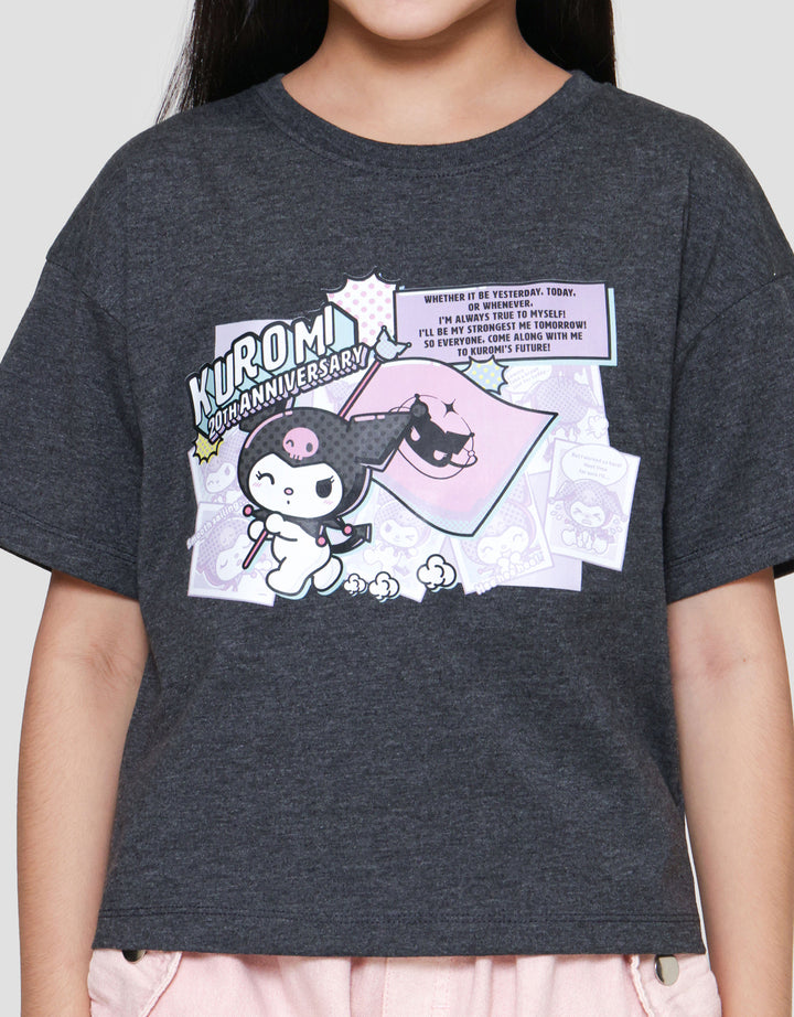 Character Kuromi 20th Anniversary Kaos Anak Perempuan