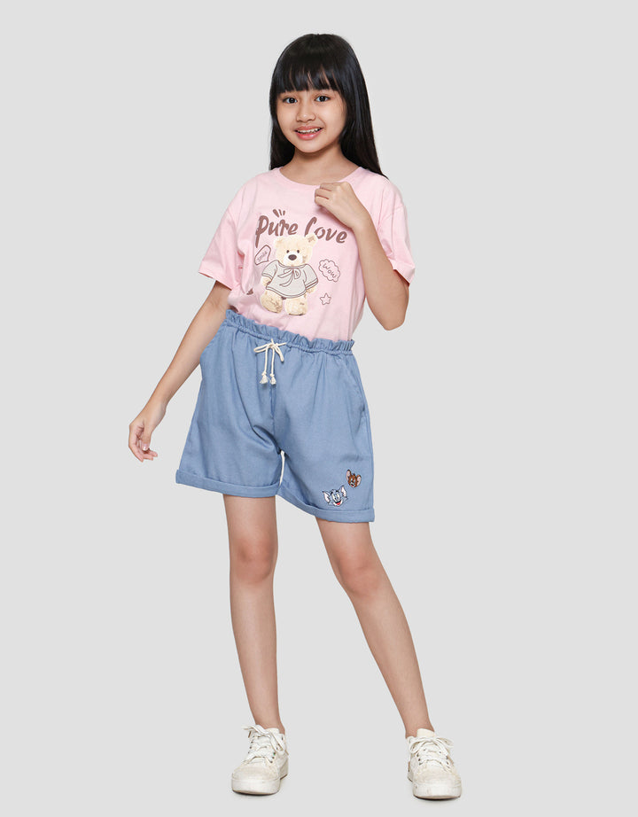 Character Tom N Jerry Celana Pendek Denim Anak Perempuan