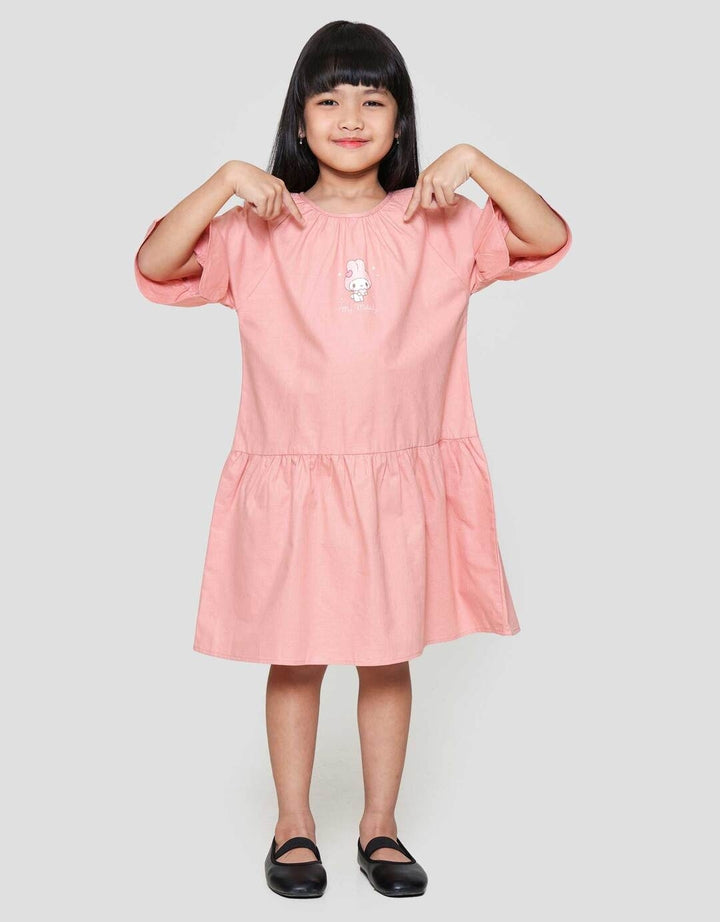 Character Woven My Melody Dress Anak Perempuan