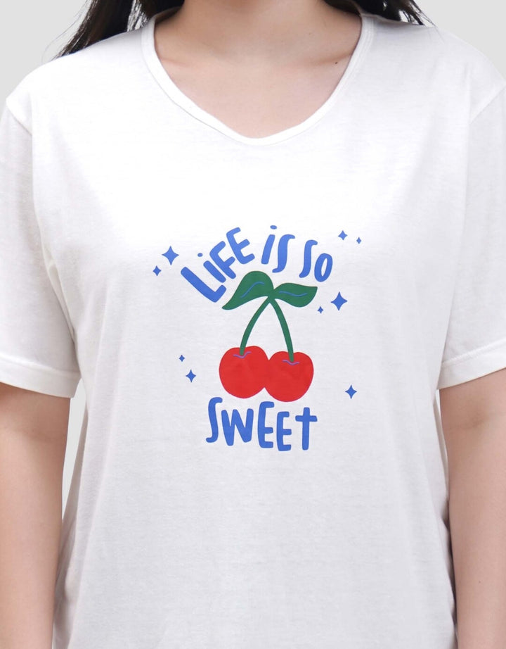 MxM Nevada Oversized Life Is So Sweet Kaos Wanita