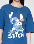 Disney Oversize Print Stitch Kaos Wanita