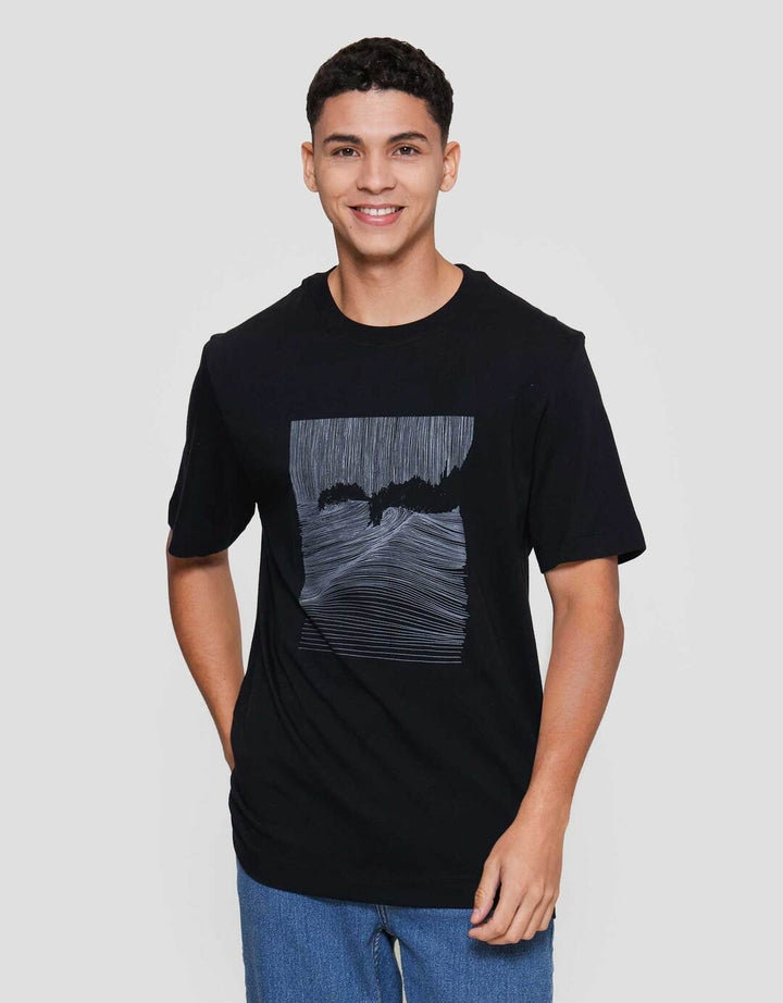 Cole Graphic Foaming Abstract Reg Fit Kaos Pria