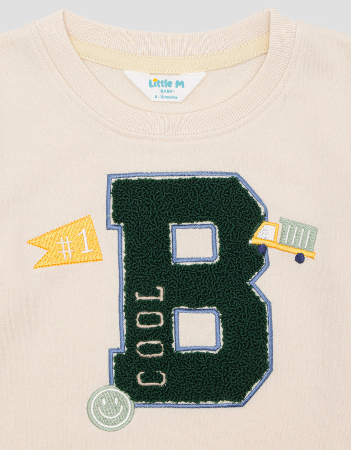 Little M Non Hoodie Chenille Sweater Anak Bayi