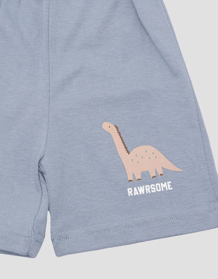 Little M Raglan Dino Pakaian Set Anak Bayi