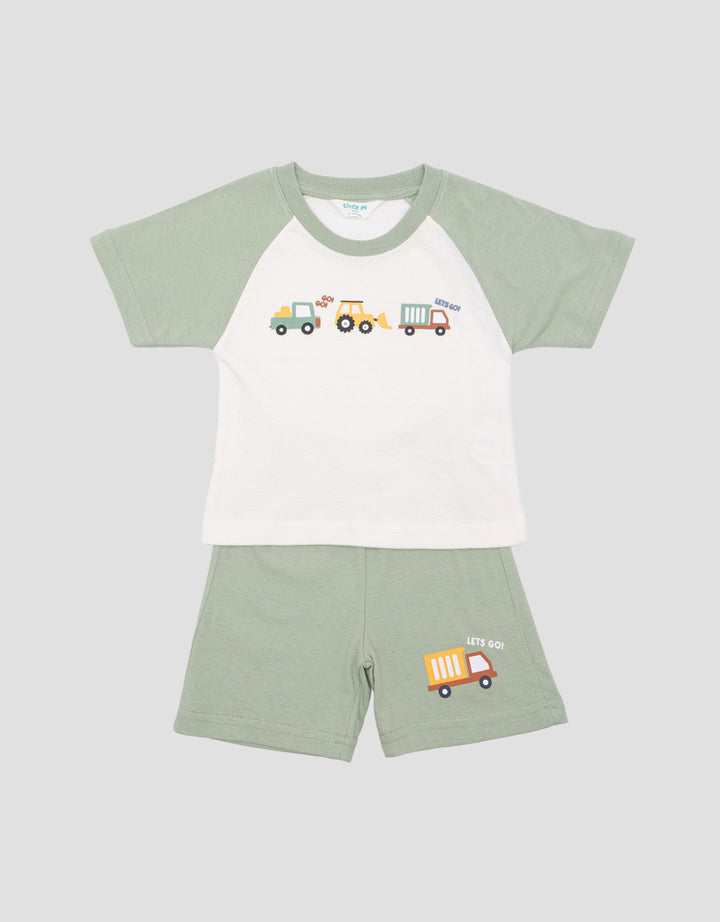 Little M Raglan Transport Pakaian Set Anak Bayi