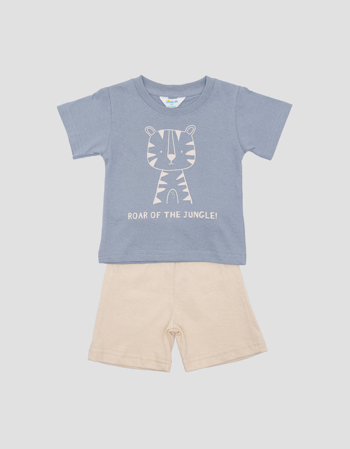 Little M Print Lion Pakaian Set Anak Bayi