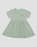 Little M Jersey Print Bear Dress Bayi