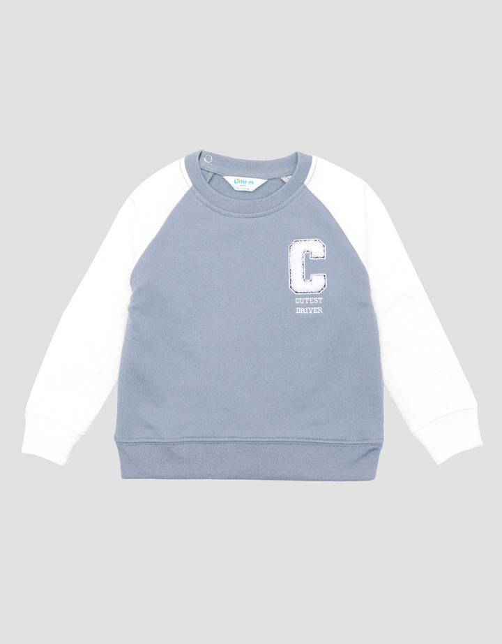 Little M Non Hoodie Raglan Chenille Sweater Bayi